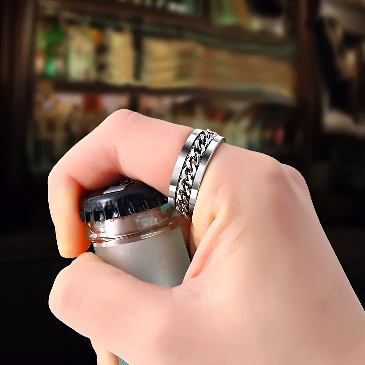 Custom Engraved Letter and Number Birthday Name Ring, Rotating Relax Ring for Men and Women, Fashion Jewelry,Suitable for both men and women