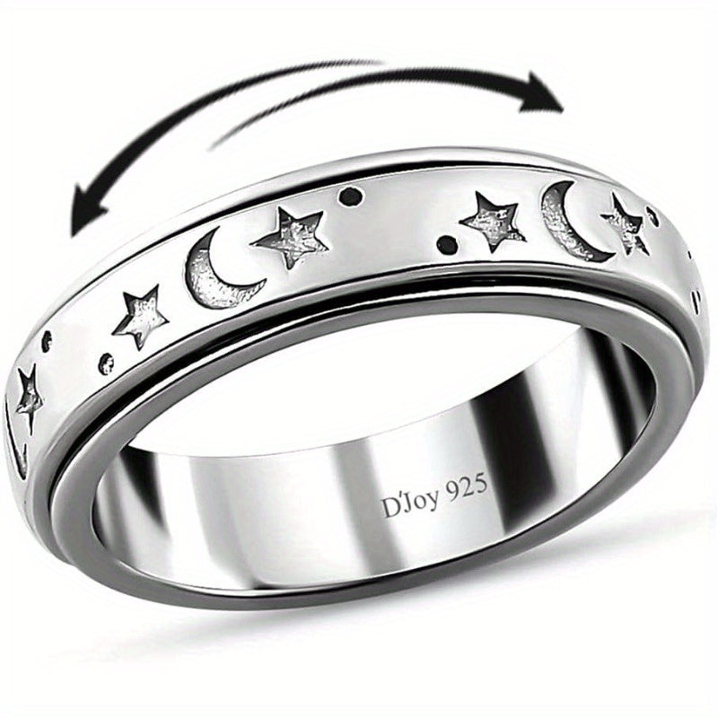 Shop LC Fidget Ring Spin Ring Moon Star Anxiety Ring for Women Men Jewelry Birthday Gift for Women